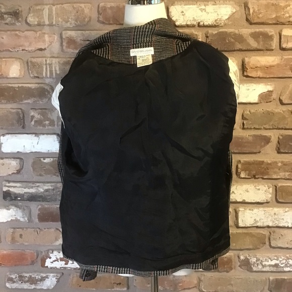 DAVID BENJAMIN Vintage 80’s 90’s Women’s Wool Plaid Blazer Jacket 11/12 - Picture 4 of 9